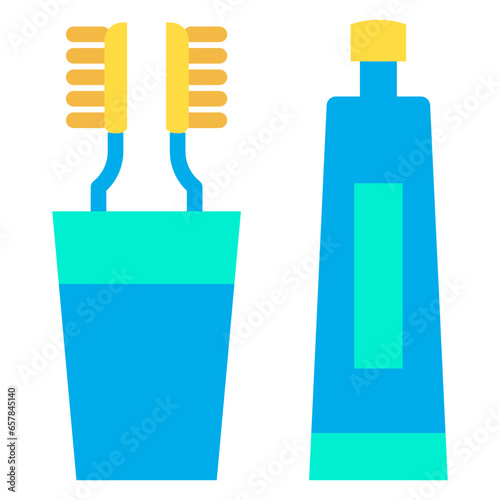 Flat Tooth paste icon