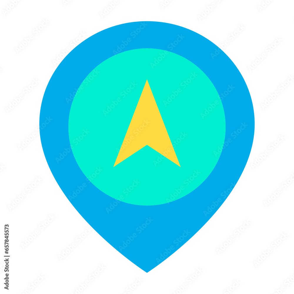 Flat Navigation Map icon Flat Navigation Map icon