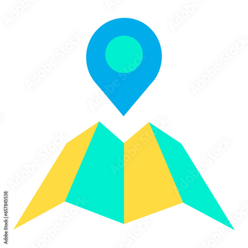 Flat Map icon Free Download Flat Map icon - GFXLoad