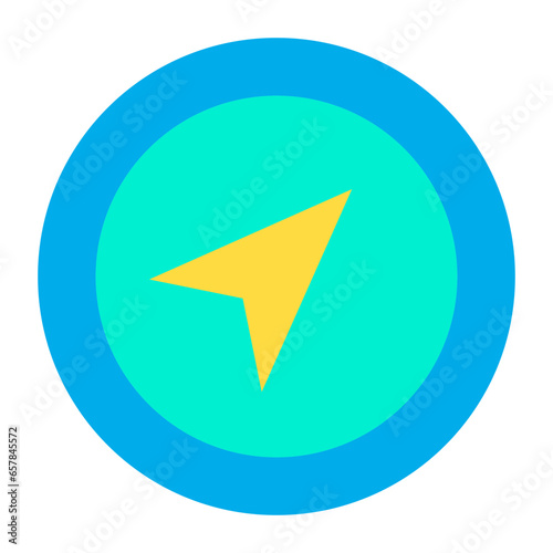 Flat Navigation icon Free Download Flat Navigation icon - GFXLoad