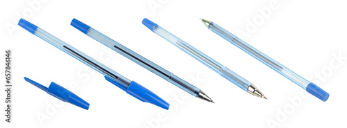 set pens, ballpoint pen isolated from background, concept of signing a document or contract 