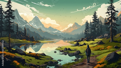 Illustrated Wanderlust: Journey through Hiking Trails of Beauty