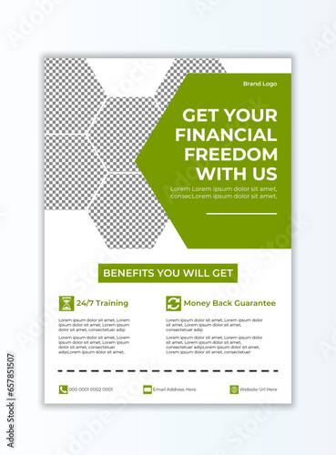 Corporate business flyer template design with Geometric Shape
