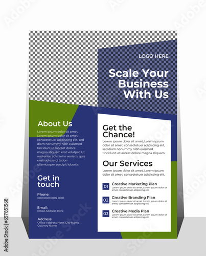 Corporate business flyer template design