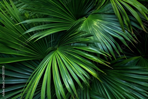 Leaves of palm tree. Generative AI
