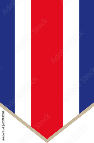 Free Download Vertical hanging flag of Costa Rica - GFXLoad
