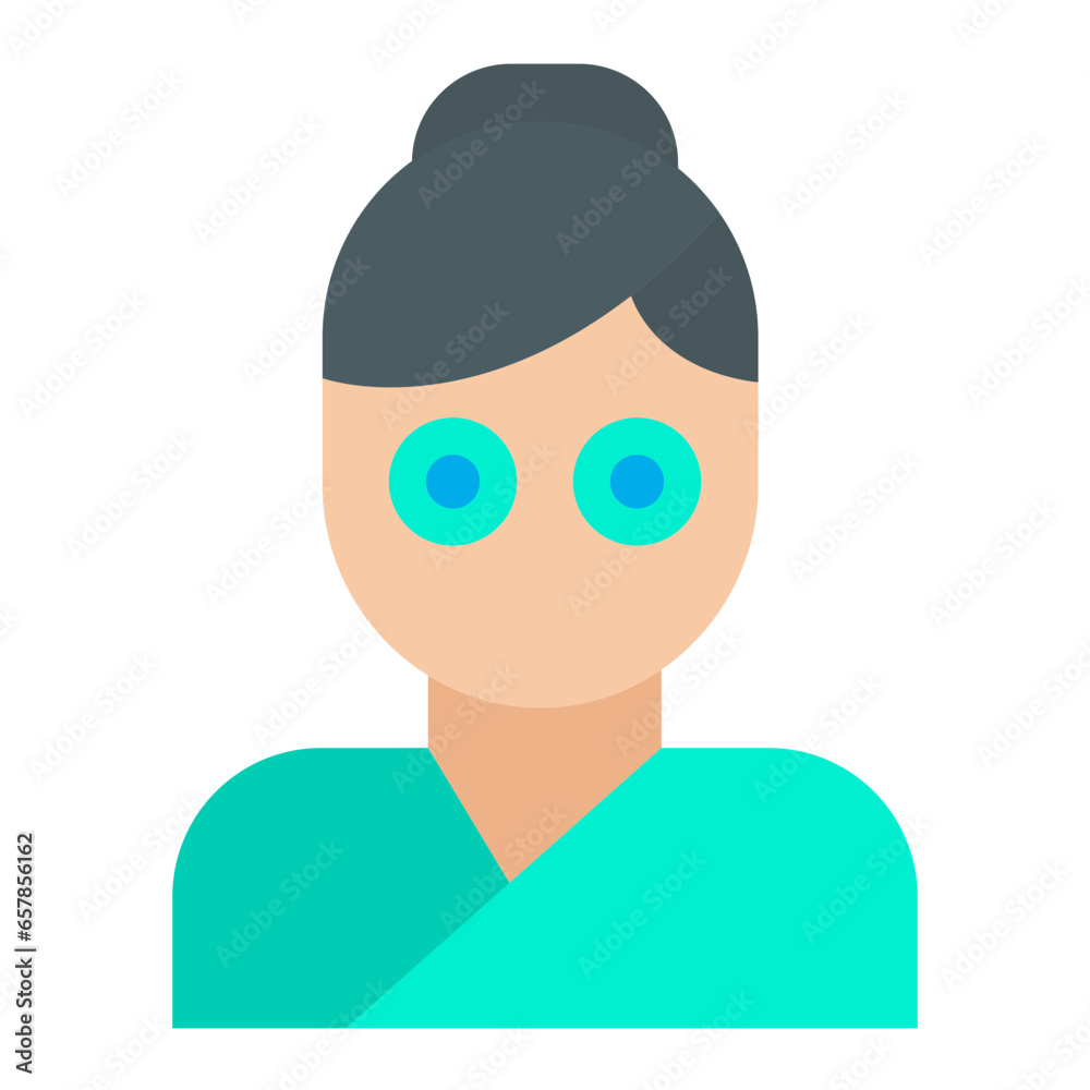 Flat eye mask man icon
