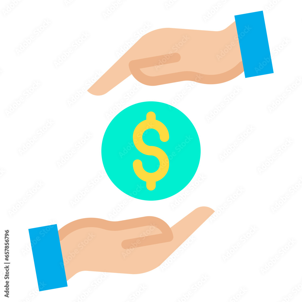 Flat Dollar hand icon Flat Dollar hand icon