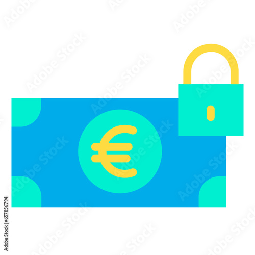 Flat Lock Euro icon