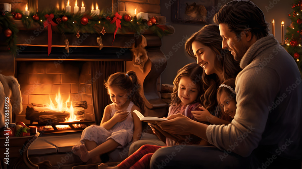 Fireside Serenity: Cozy Christmas Eve by the Hearth | Generative AI