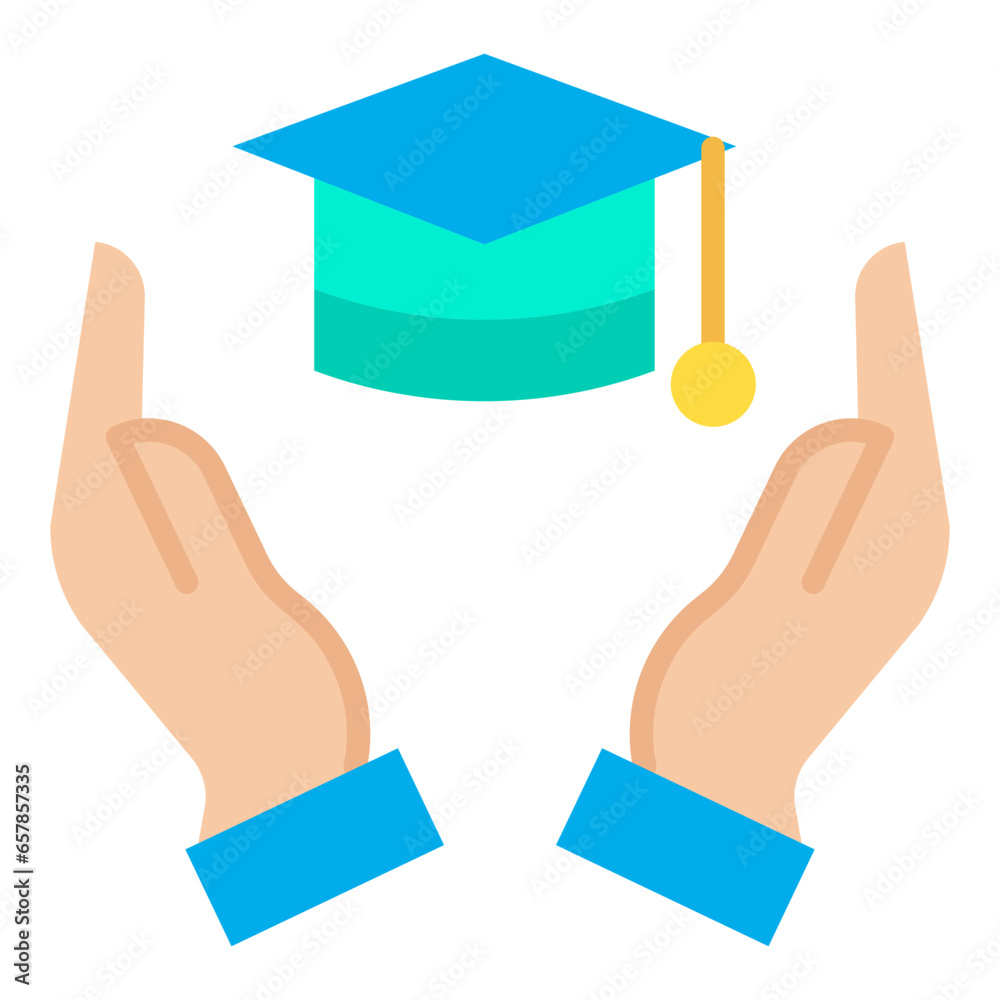 Flat dental care icon