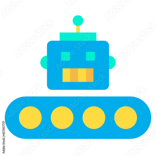 Flat bot production icon