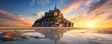Mont Saint-Michel at sunrise
