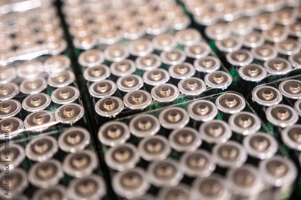 Top view of AA LR6 batteries for sale. Top view of AA LR6 batteries for sale.