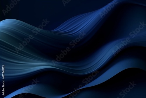 A stylish abstract dark blue wave background. Generative AI