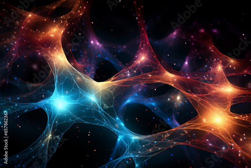 Neural network technology concept abstract desktop background