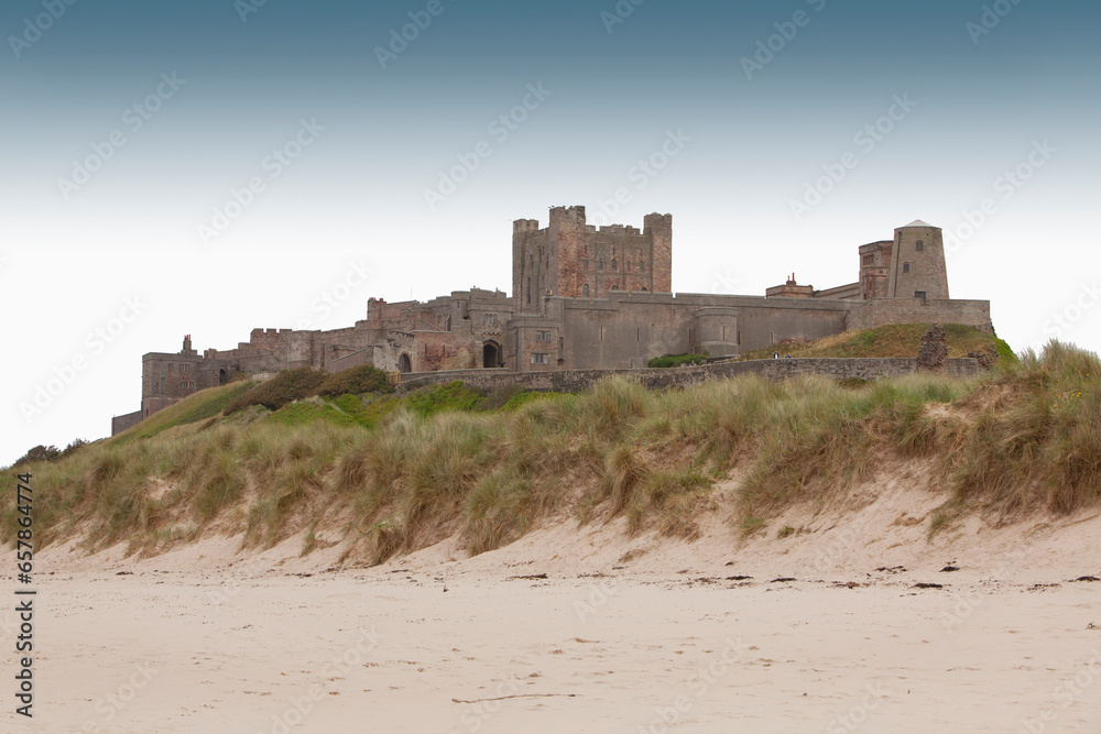 The Bamburgh Castle On The Beach Near Berwick-Upon-Tweed; England, United Kingdom
