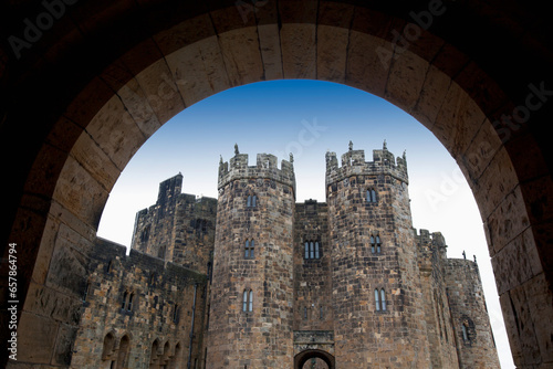 The Alnwick Castle, Most Famously Known As Hogwarts Castle In The Harry Potter Series; Alnwick, England photo