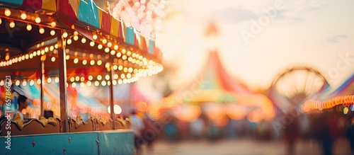 Carnival midway with blurred background photo