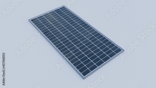 single half-cut poly solar panel on white background