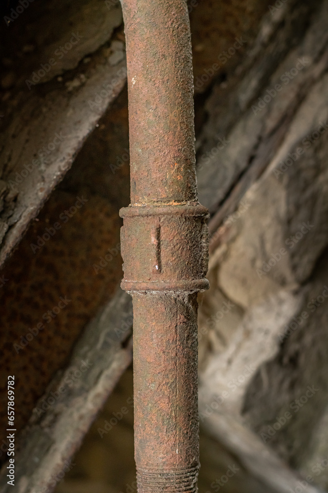 Old rusty pipe which is abandoned, close-up. Old rusty pipe which is abandoned, close-up.