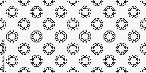 Polka dots are made from small dots that organize the rings that make up the polka dots.