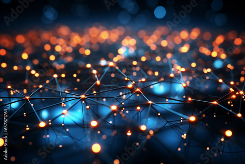 Neural network modern technology concept, abstract desktop background
​