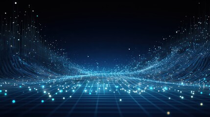Abstract background representing data particles in a technological environment, each particle conveying a unique piece of information