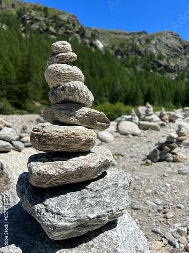 Beautiful Alps and mountain hiking in Italy. 