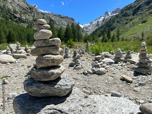 Beautiful Alps and mountain hiking in Italy. 