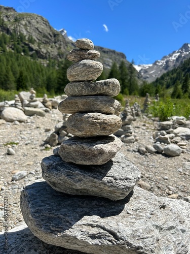 Beautiful Alps and mountain hiking in Italy. 