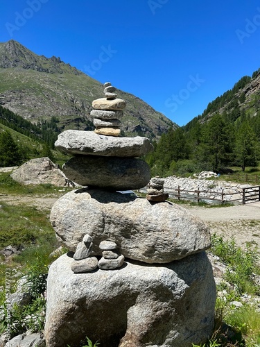Beautiful Alps and mountain hiking in Italy. 