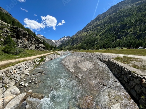 Beautiful Alps and mountain hiking in Italy. 