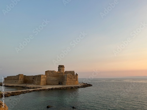 Beautiful sunset in the south of Italy