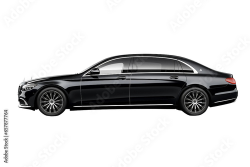 Side View Luxury Limousine Isolated on Transparent Background © noman