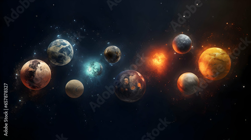 360 degree space nebula panorama  equirectangular projection  environment map. HDRI spherical panorama Generative Ai 