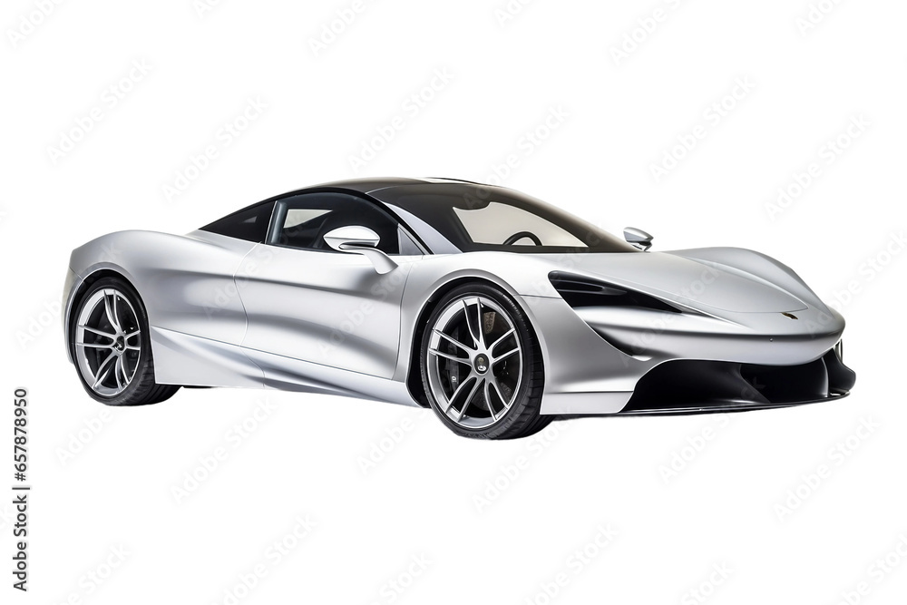 High-End Sports Car Isolated on Transparent Background