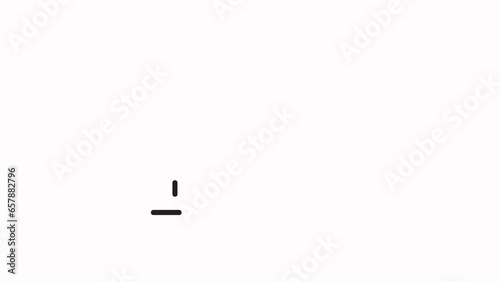 Infographic growth animation icon. Increase sales in business outline cartoon 4K video. Investment. Rising up arrow on chart graph animated icon on white background.