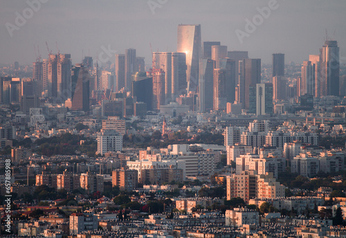 Tel Aviv and Jaffa view. Skyscrapers skyline