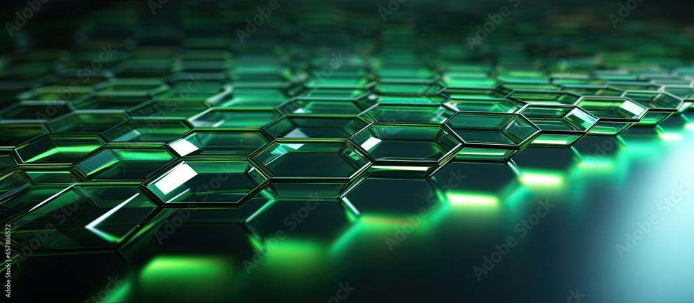 Advanced honeycomb concept Digital tech web flow Data visualization