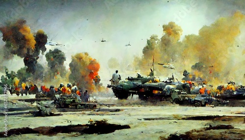 battle ground armies of pakistan and india 1965 ultra realistic soilders fighterjets ships  photo