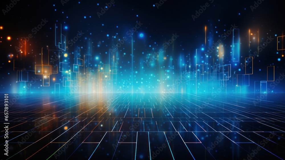 abstract background that represents the limitless possibilities and horizons of IT technology in the future, pushing the boundaries of innovation abstract background that represents the limitless possibilities and horizons of IT technology in the future, pushing the boundaries of innovation