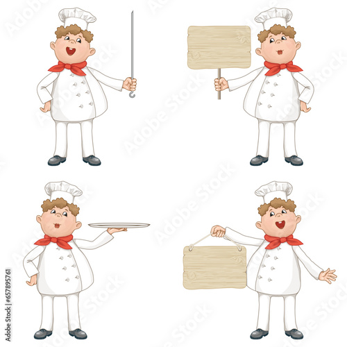 set of cooks in a white uniform