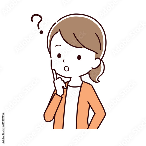色々なポーズの私服の女性のイラスト