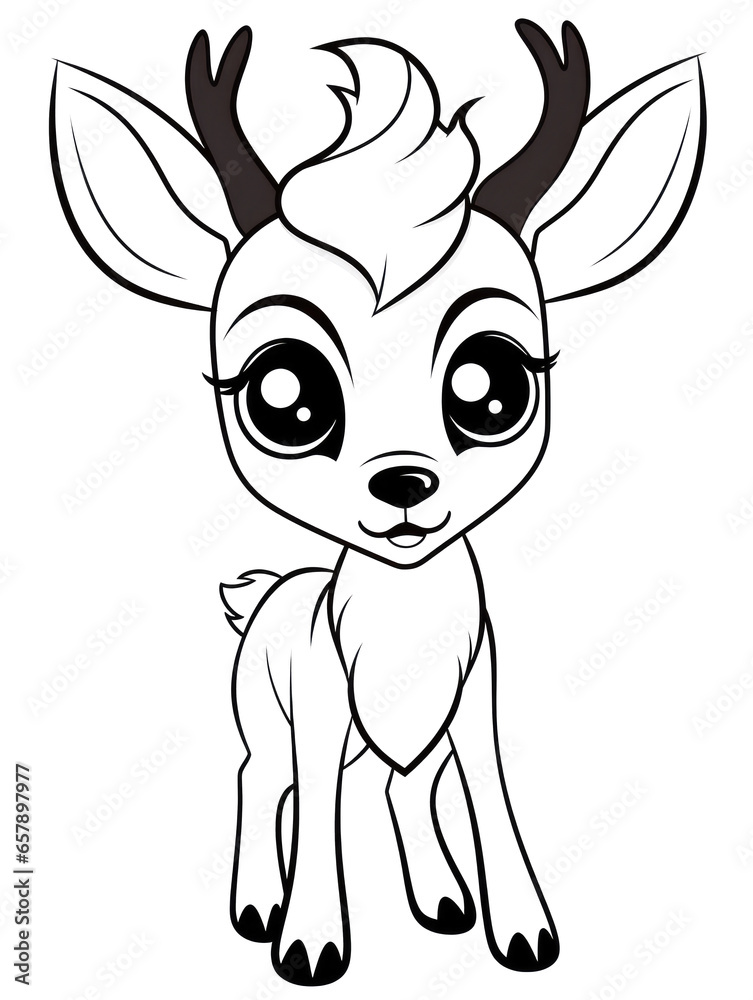 Christmas Colouring page Reindeer Christmas Colouring page Reindeer