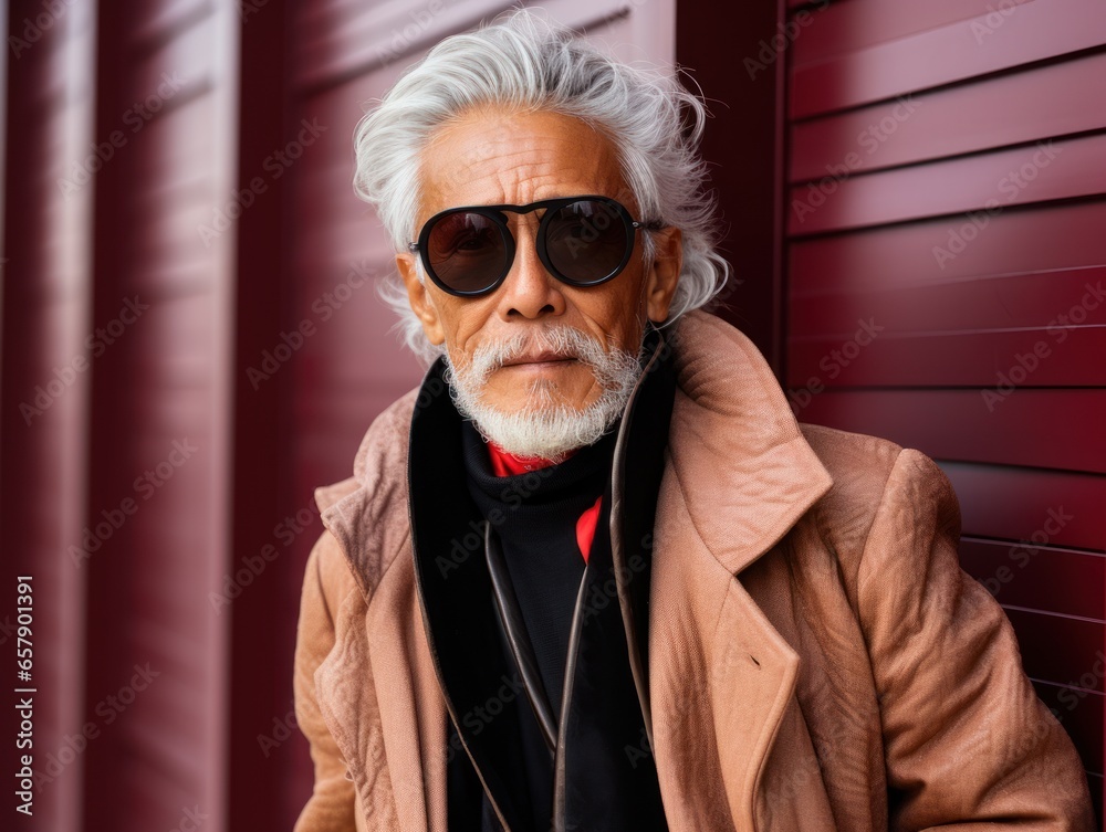 Portrait of a Japanese Stylish Elderly Man Portrait of a Japanese Stylish Elderly Man