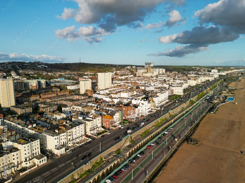 Brighton Daytime aerial view drone shot 