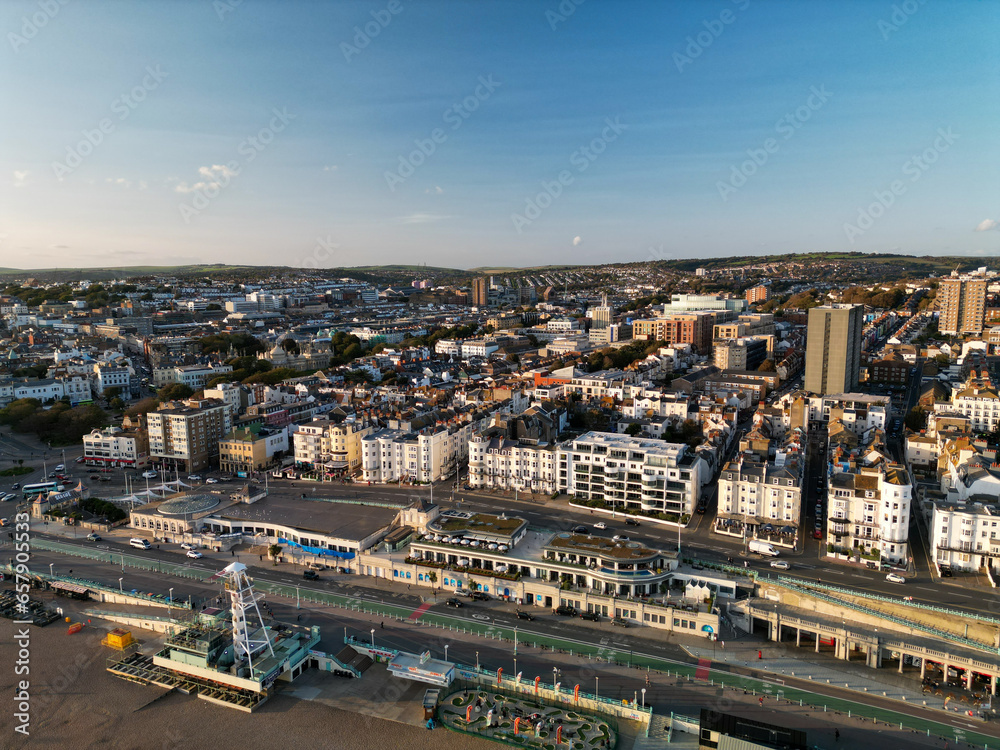 Brighton Daytime aerial view drone shot