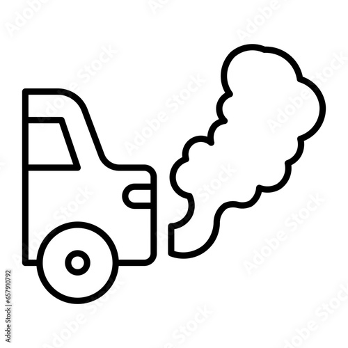Air Pollution Outline Icon photo