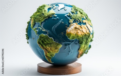 3d earth model on white background © Mike
